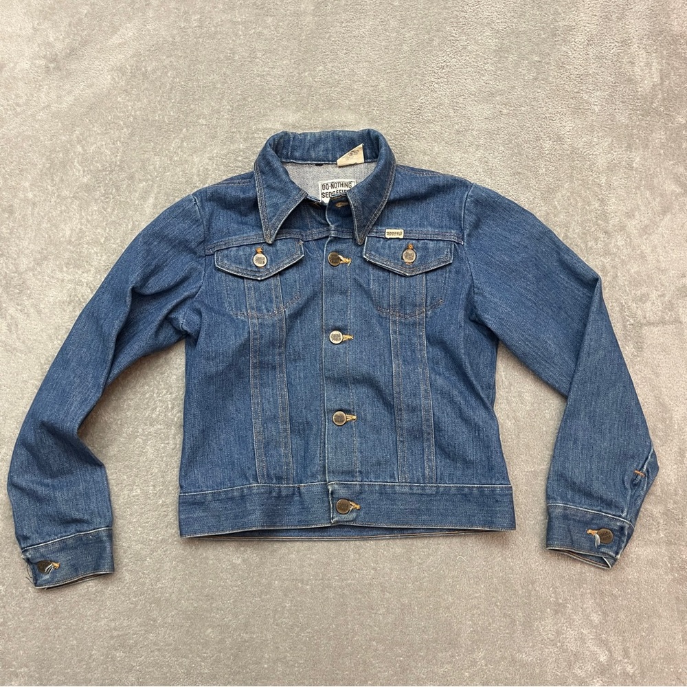 Boys VTG Do-Nothing by Sedgefield Jean Jacket  Blue Dark Wash 70s USA 14 Grease